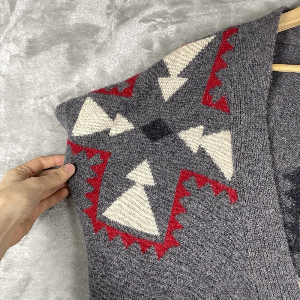 Vintage Pendlton Wool Aztec Shawl Vest Desert Southwest Navajo Sweater L/XL